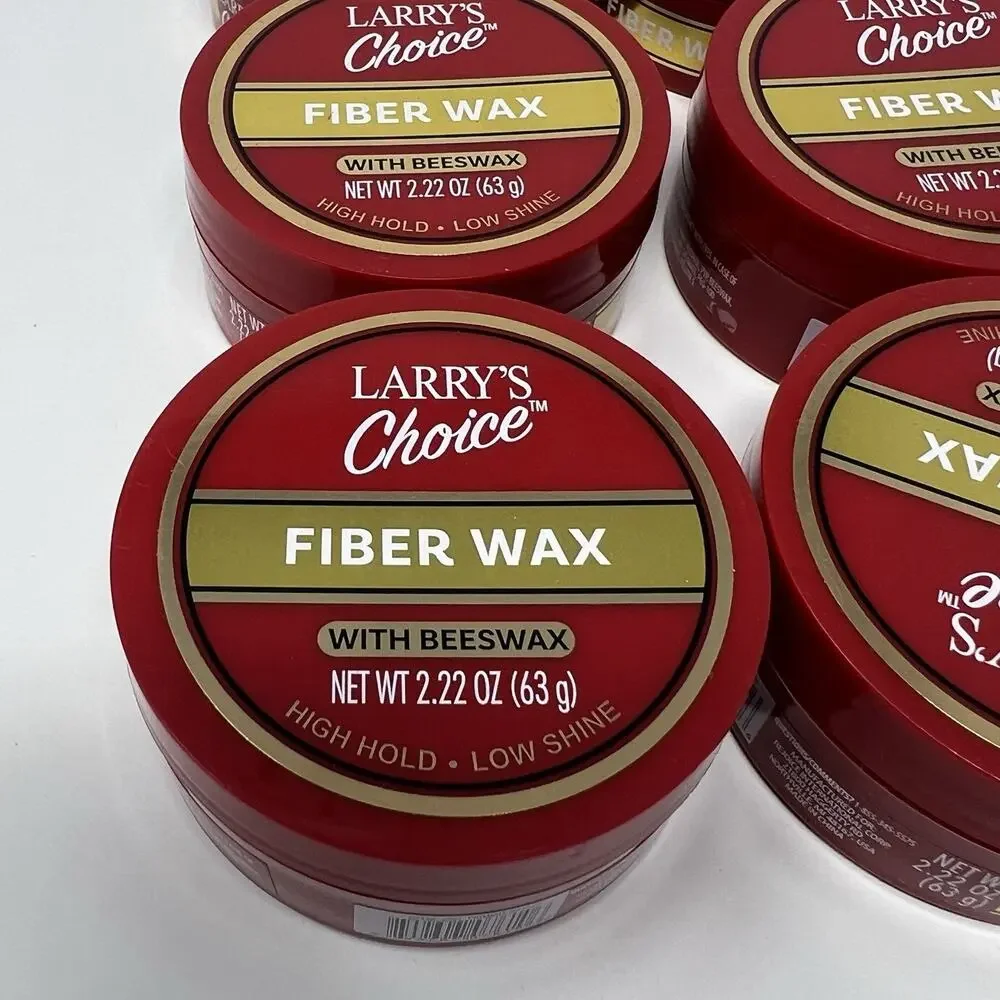 Lot Of 6 - Fiber Wax W/Beeswax High Hold Low Shine 2.22 0z NEW Larry’s Choice